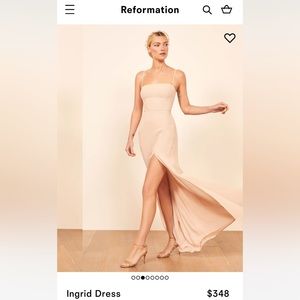 Reformation Ingrid Dress in Champagne